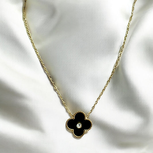 Clover Rhinestone necklace